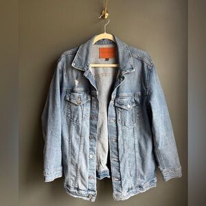 Lucky Brand Blue Denim Jacket with Brown Label